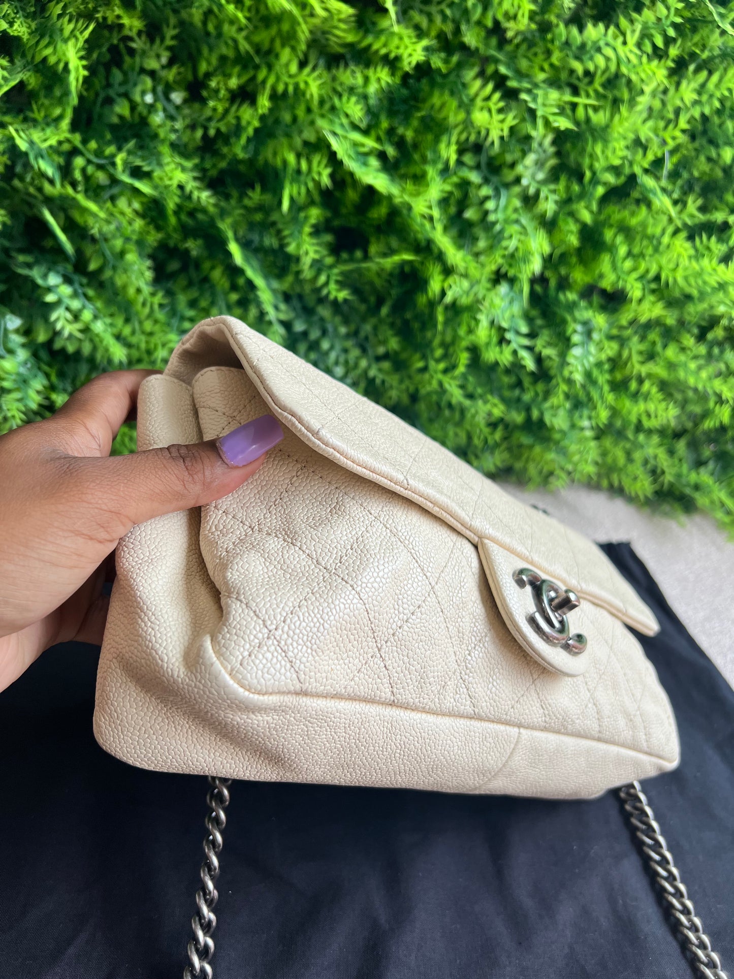 Chanel Classic Single Flap Off  White