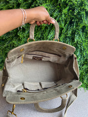 Prada Canvas Canapa Verde