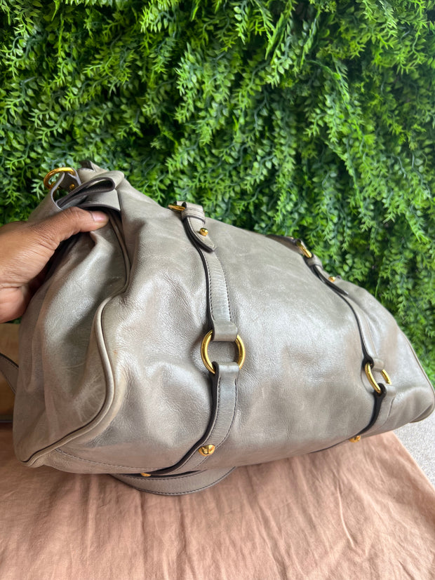 Miu Miu Vitello Lux Cinza