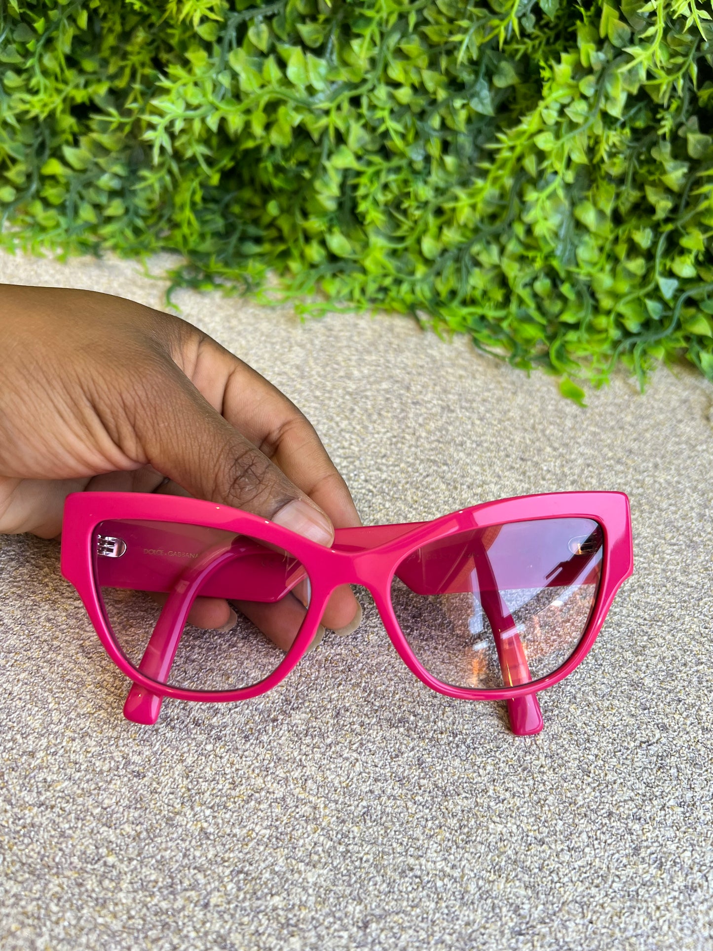 Óculos de Sol D&G Cat-Eye Rosa