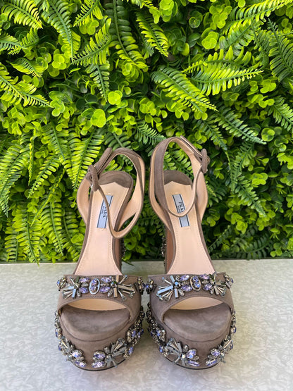 Sandália Prada Grey Suede