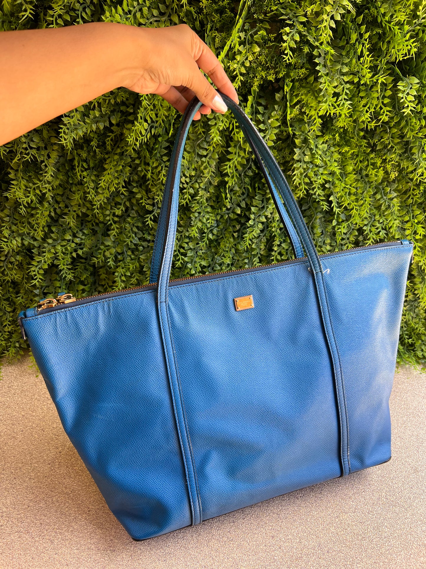 Dolce & Gabbana Shopping Tote Azul