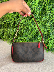 Coach Pochette Monograma com Vermelho