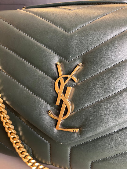 Saint Laurent Loulou Matelassê Verde