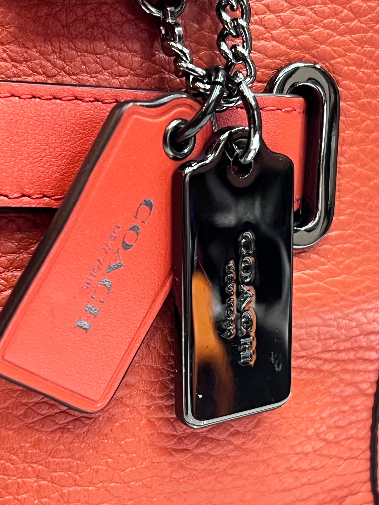 Coach Swagger Pebbled Laranja