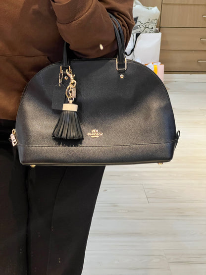 Coach Sierra Satchel em Couro Preto