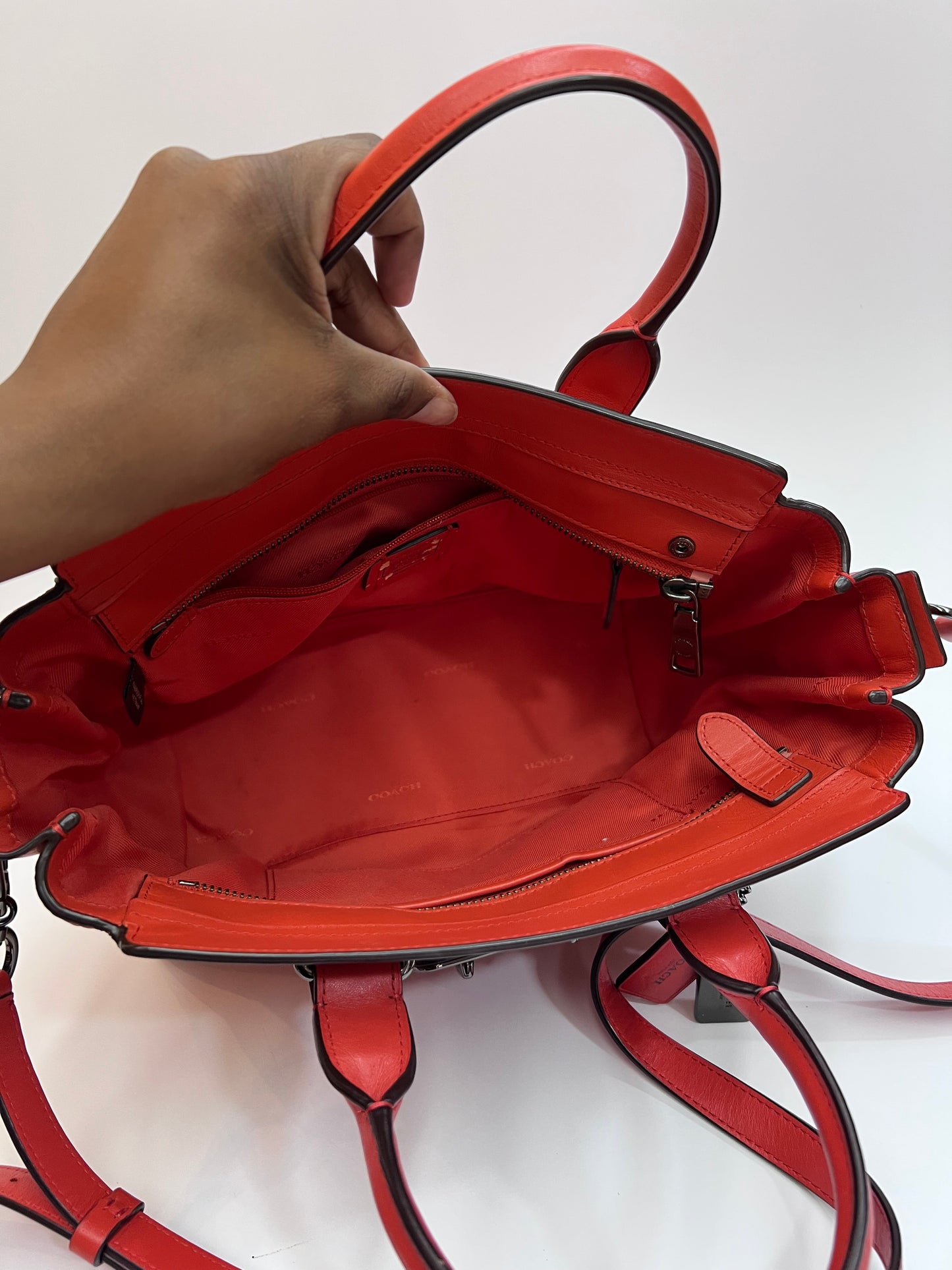 Coach Swagger Pebbled Laranja