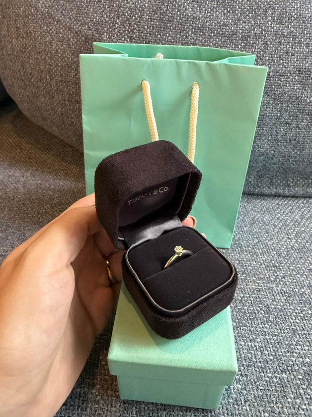 Aliança Tiffany Platina com Brilhante