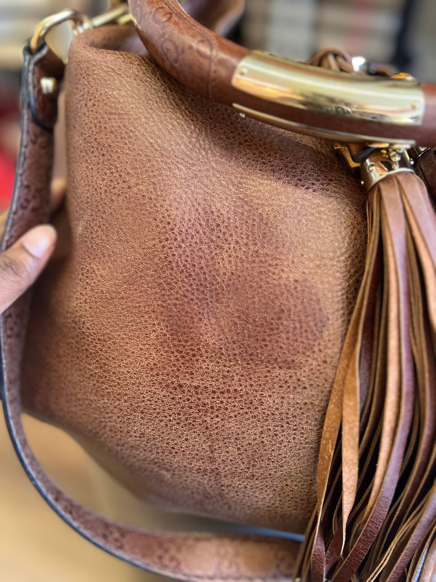 Gucci Indy Hobo Bag Marrom