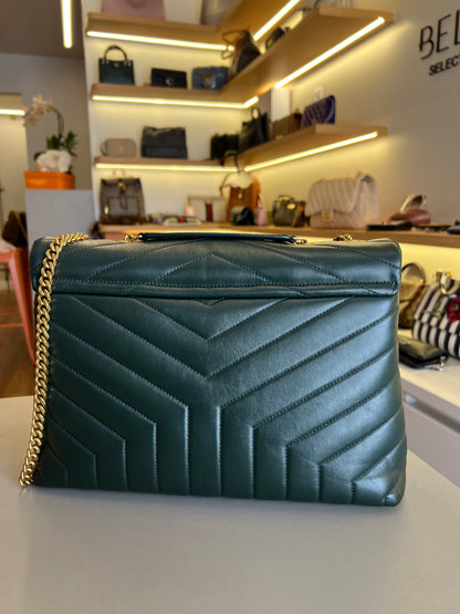 Saint Laurent Loulou Matelassê Verde