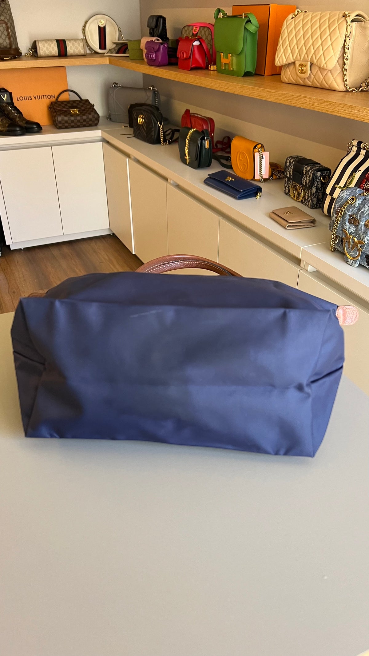 Longchamp Le pliage M Azul