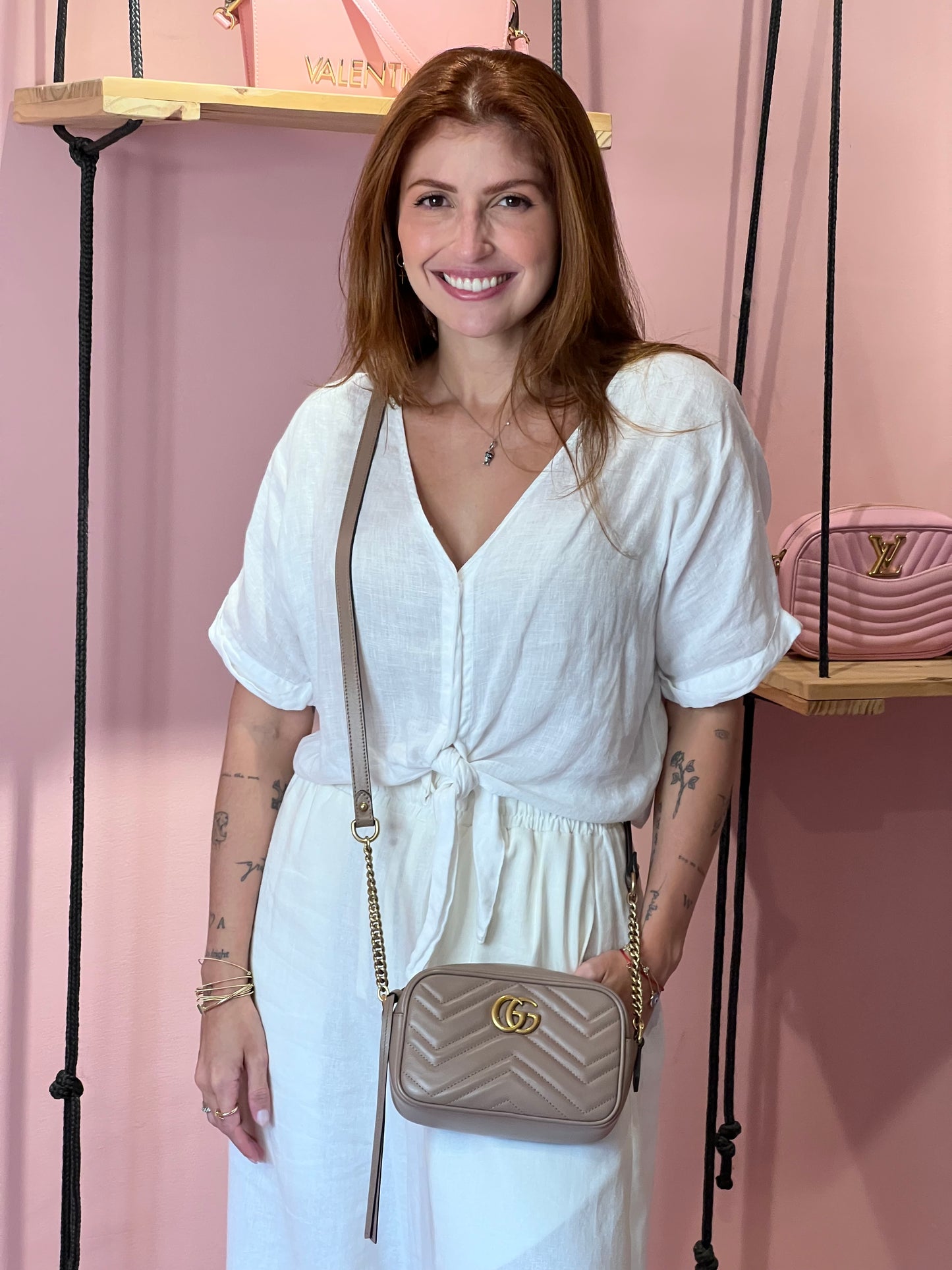 Gucci Marmont Matelassê  Nude