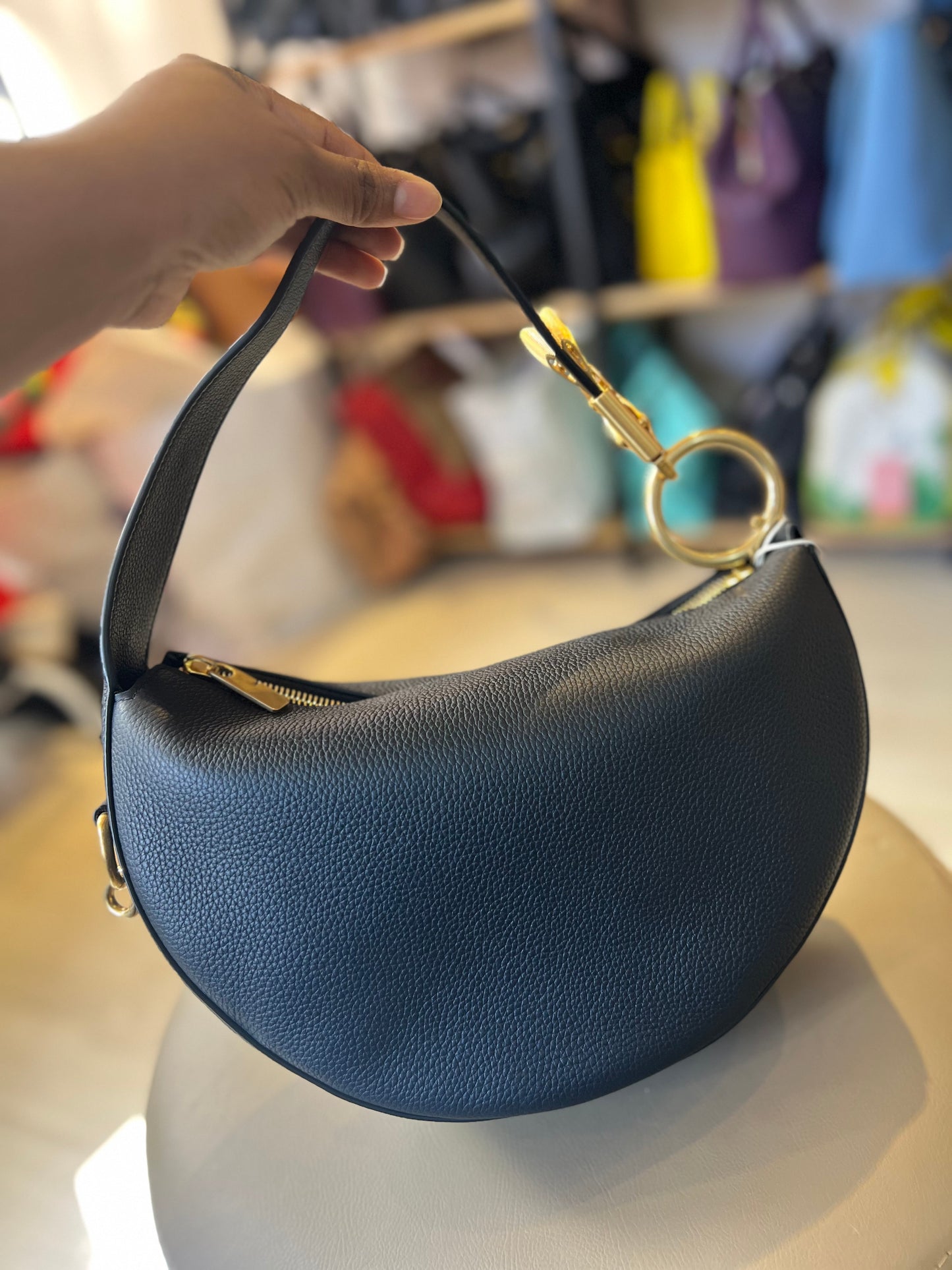 Burberry Knight Arc Leather Shoulder Preta