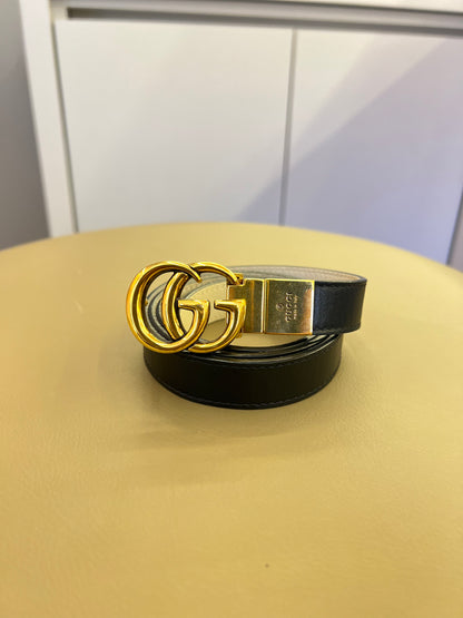 Cinto Gucci Dupla Face P&B