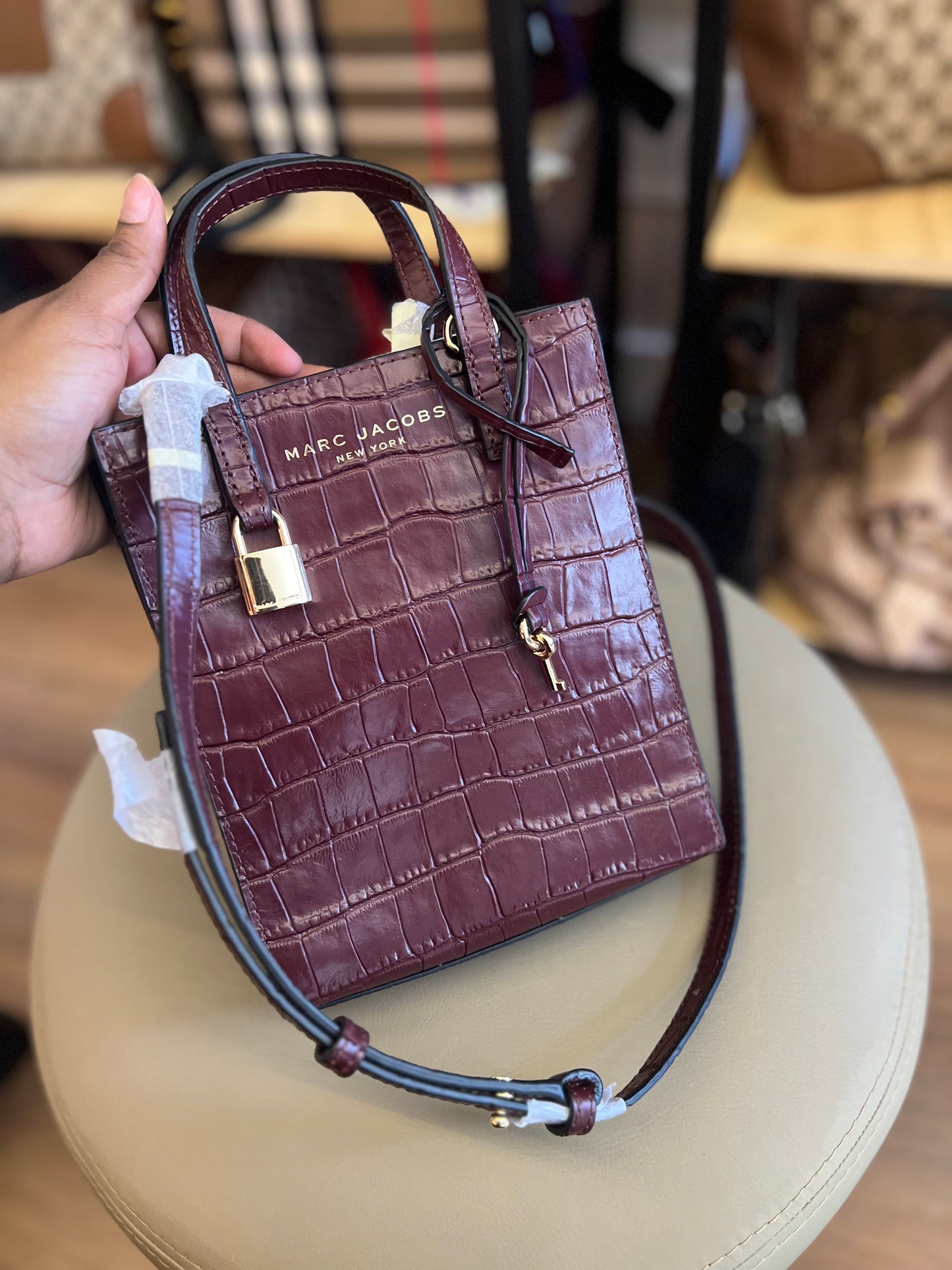 Marc Jacobs Grind Croco Vinho