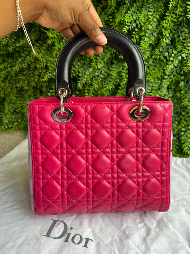 Lady Dior Cannage Quilted Rosa