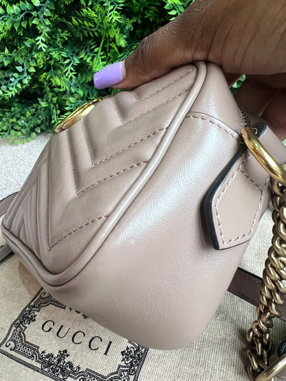 Gucci Marmont Matelassê  Nude