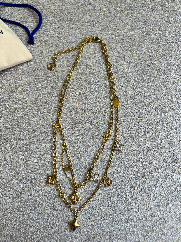 Colar Louis Vuitton Blooming Duas Voltas