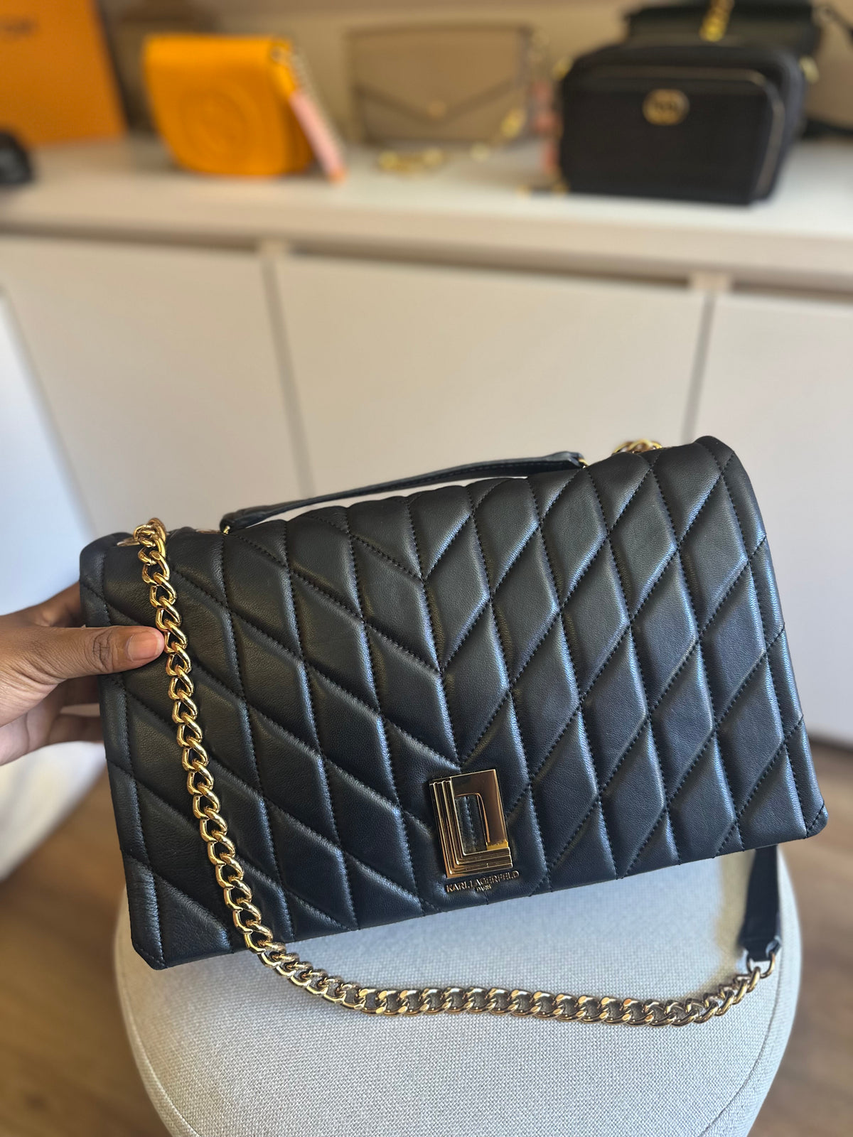 Karl Lagerfield Lafayett Matelassê Preto