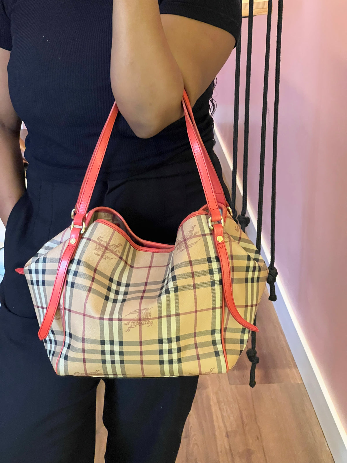 Burberry Haymarket Check Shoulder