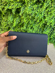 Tory Burch Emerson Chain Wallet Azul