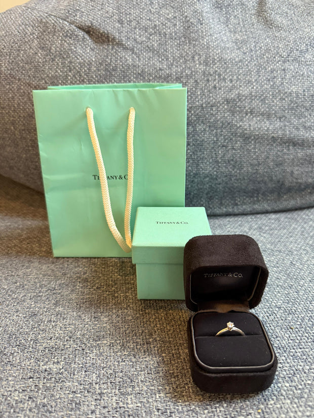 Aliança Tiffany Platina com Brilhante