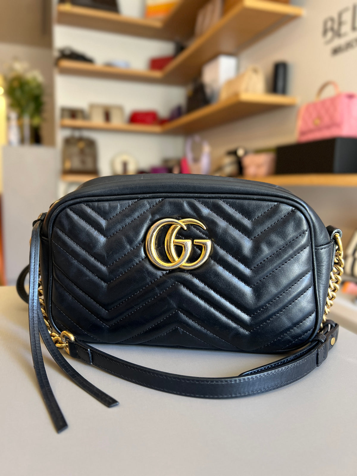 Gucci Marmont Camera bag Preta