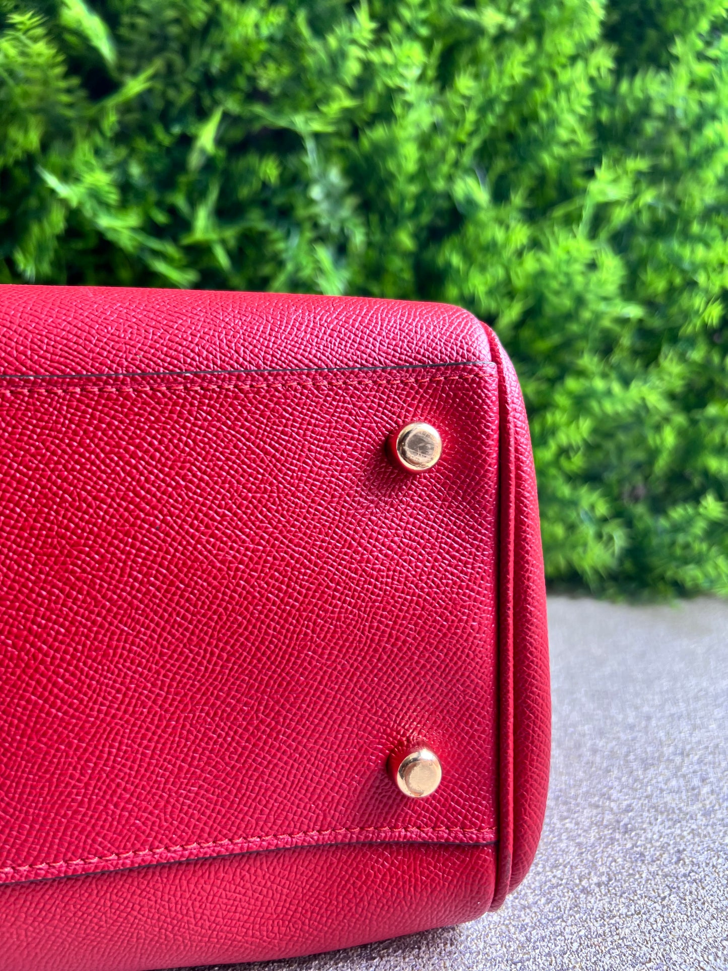 Coach Baú Crossbody Vermelha