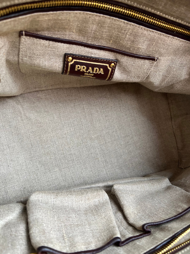 Prada Canvas Canapa Verde