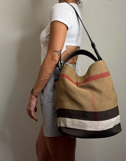 Burberry Check Ashby Hobo