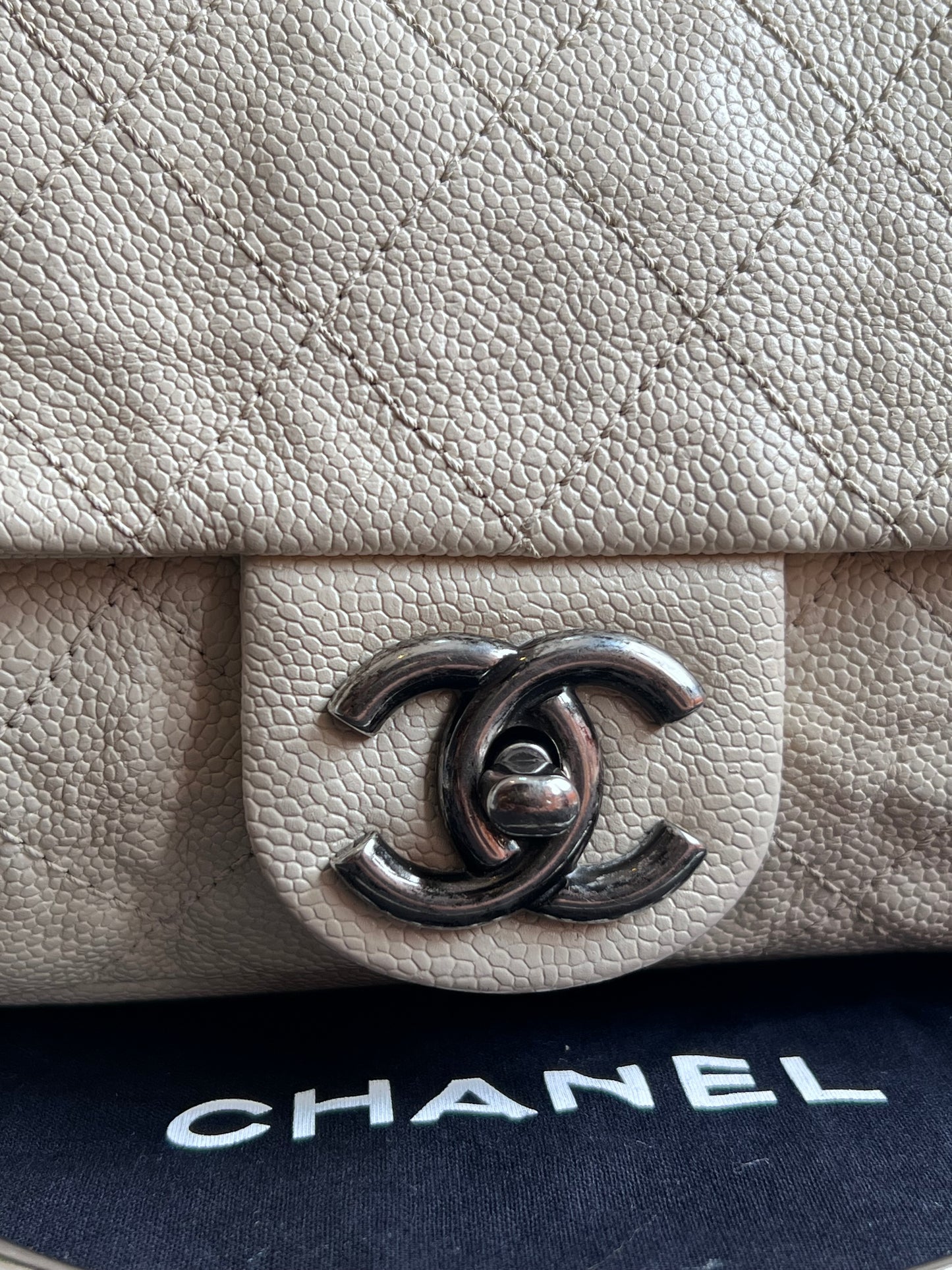 Chanel Classic Single Flap Off  White
