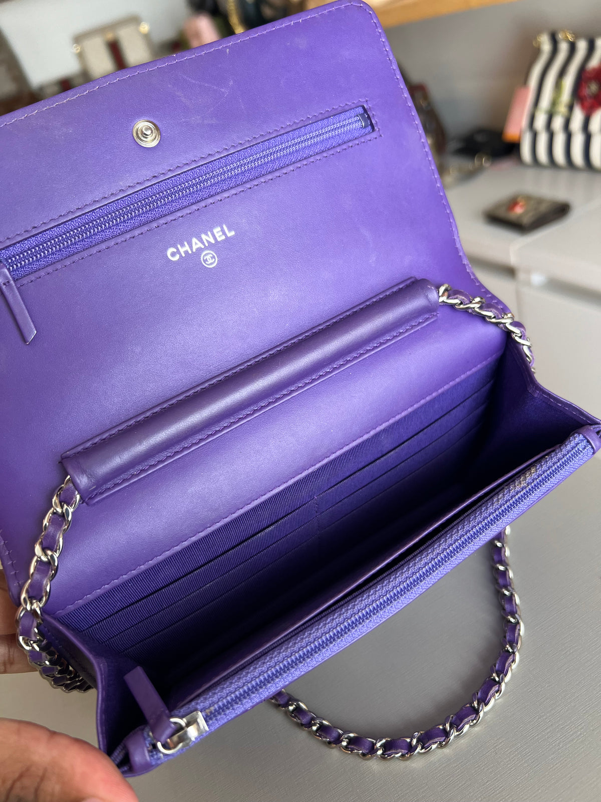 Chanel Woc Roxa Verniz
