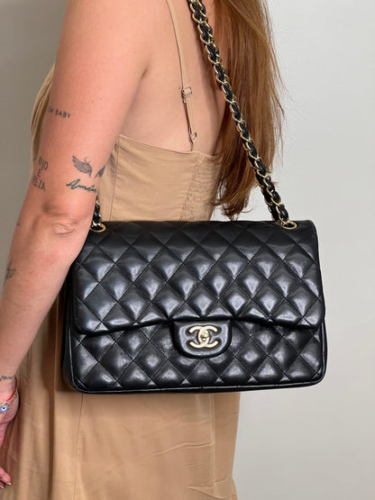 Chanel Double Flap Jumbo Preta