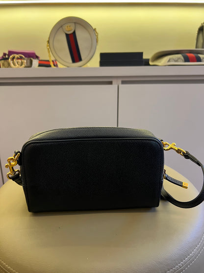 Christian Dior Cannage em Couro Preto