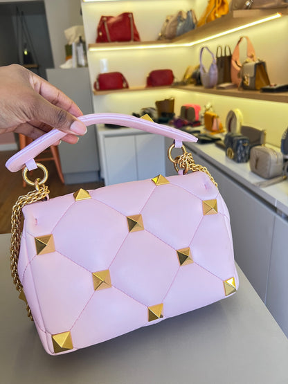 Valentino Roman Stud Média Rosa