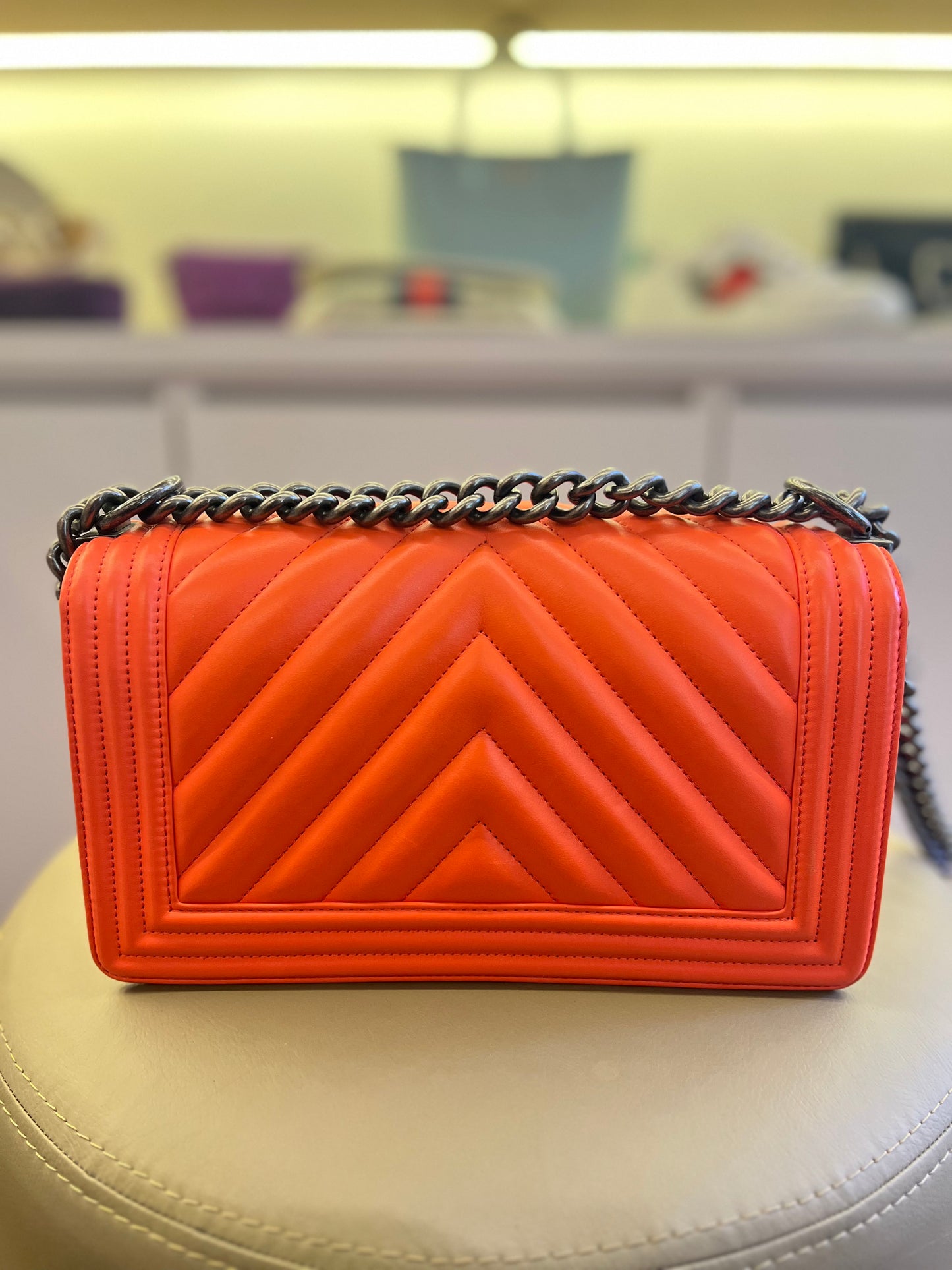 Chanel Boy Medium Laranja