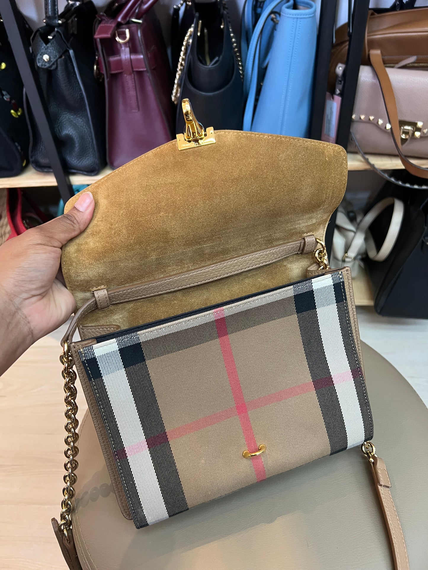 Burberry Macken Check Nude