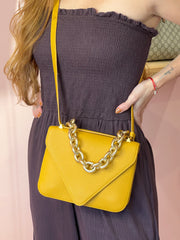 Bottega Small Mount Chain Bag Amarela