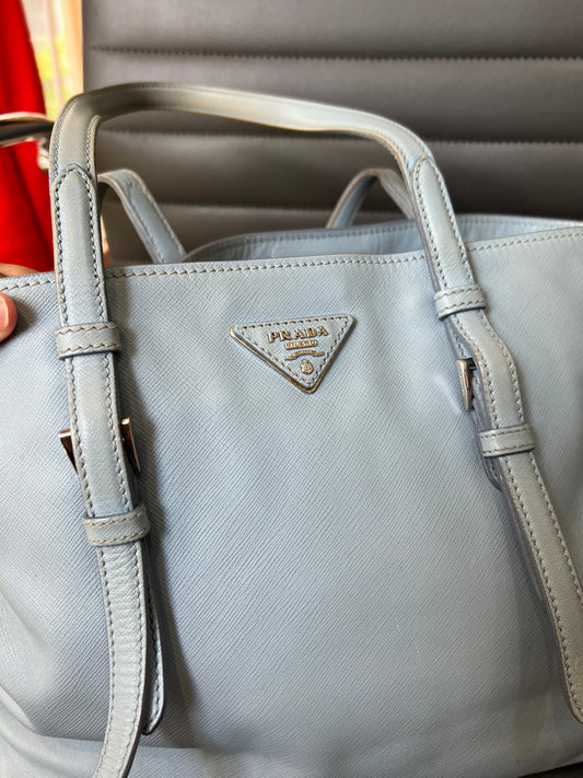 Prada Shopping Tote Azul