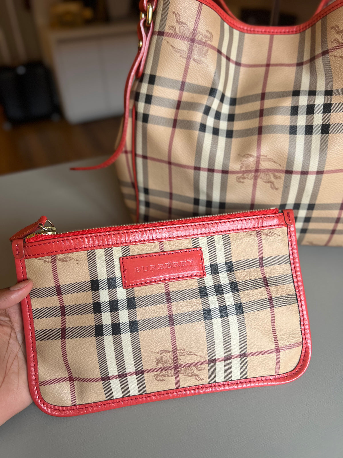 Burberry Haymarket Check Shoulder