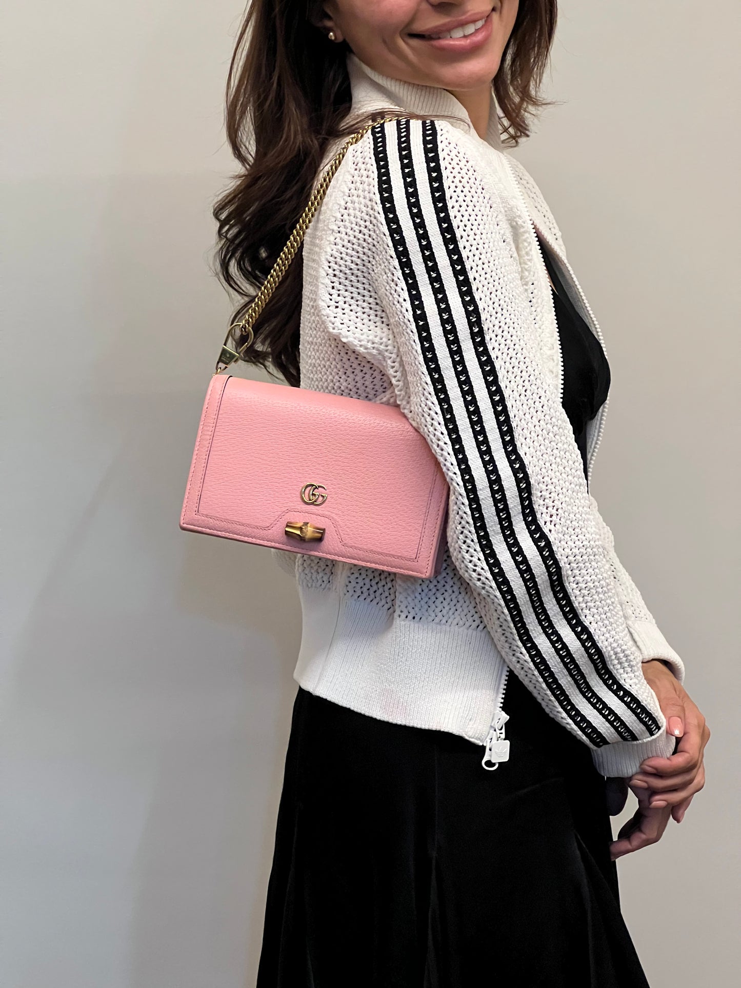 Gucci Diana Bamboo Shoulder bag Rosa