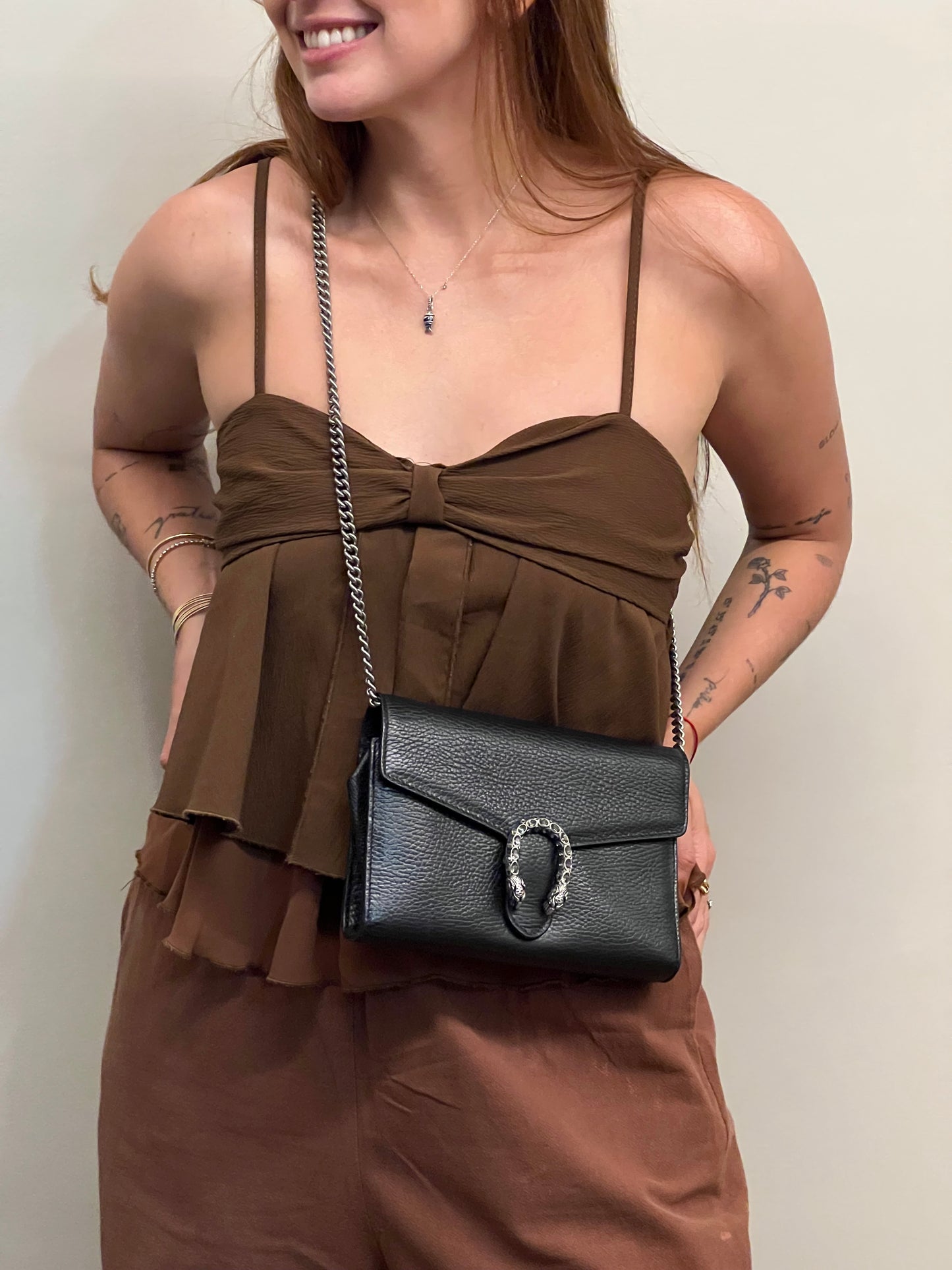 Gucci Dionysus em Couro Preto