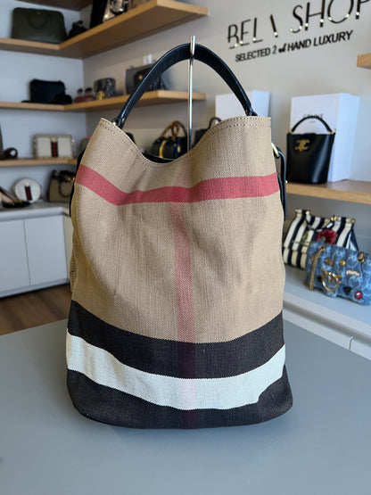 Burberry Check Ashby Hobo