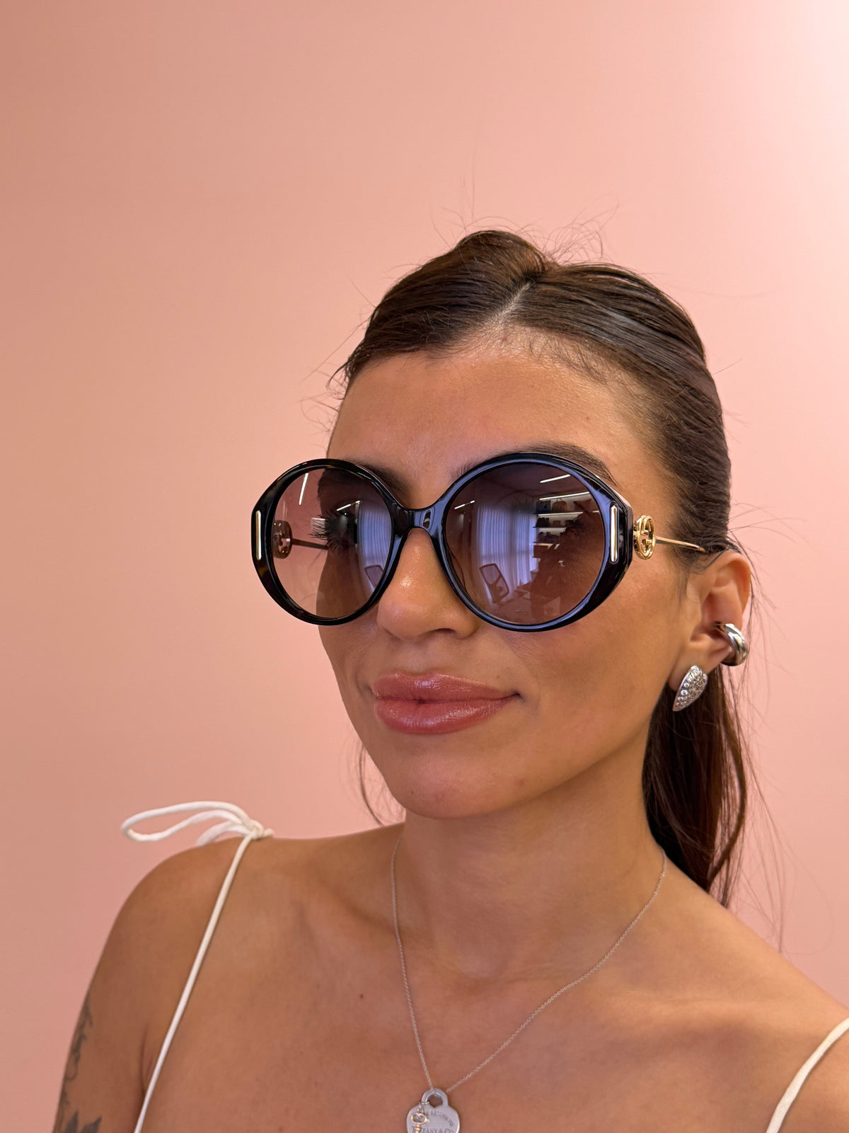 Óculos de Sol Gucci Round Interlock
