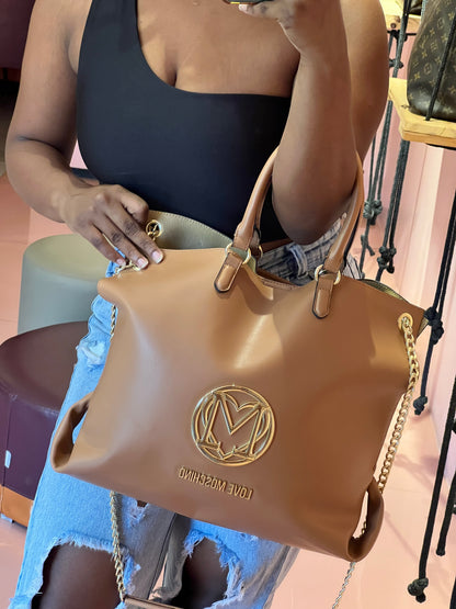 Bolsa Love Moschino Caramelo