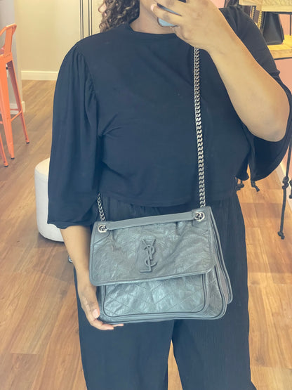 Saint Laurent Niki Cinza