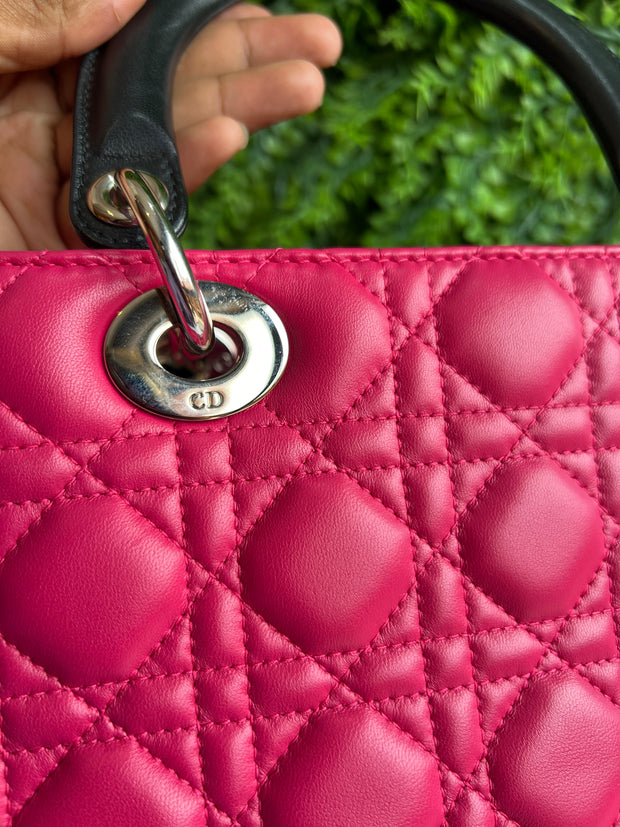 Lady Dior Cannage Quilted Rosa