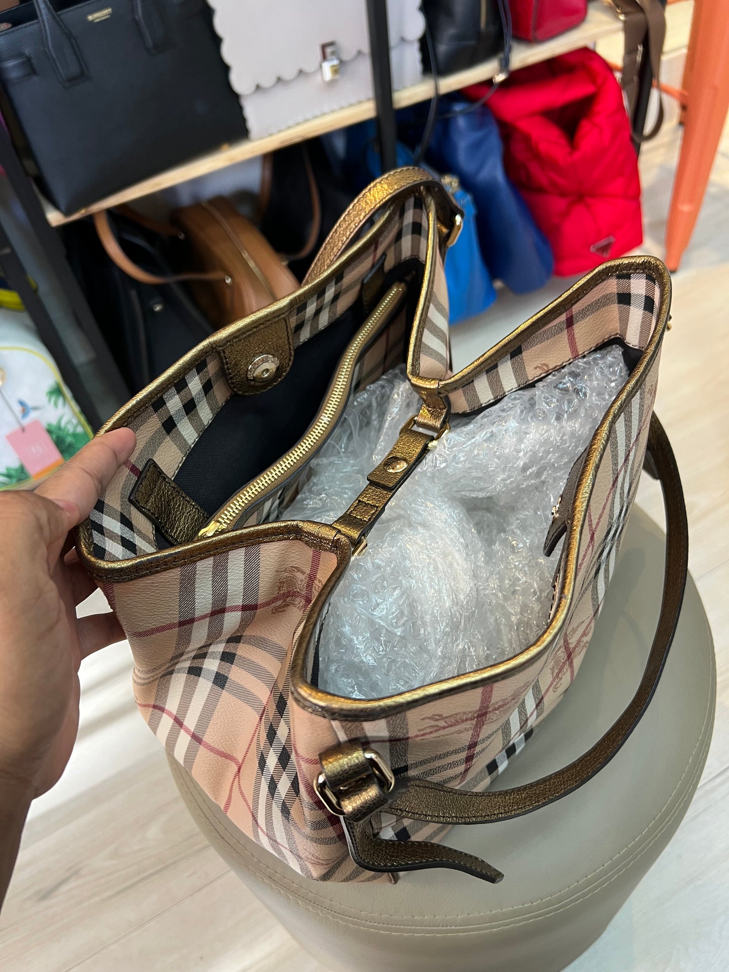 Burberry Haymarket Check Shoulder