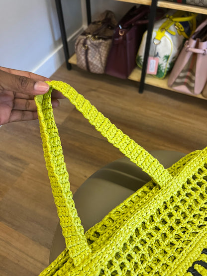 Prada Raffia Tote bag Verde