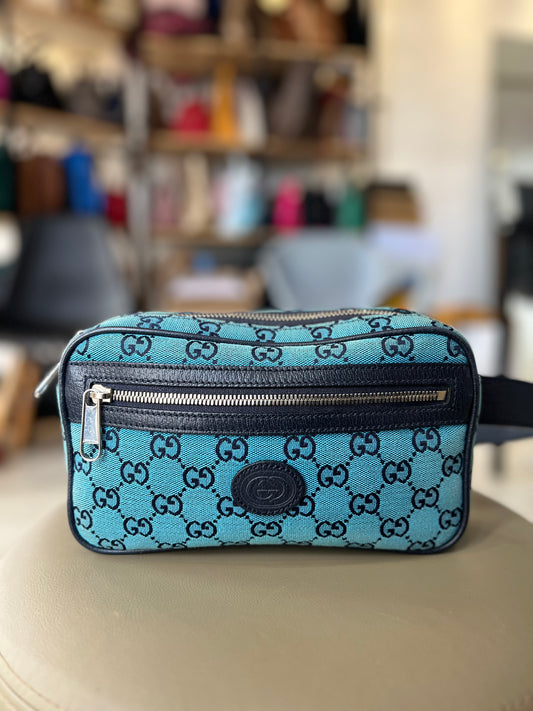 Pochete Gucci Monogram Azul